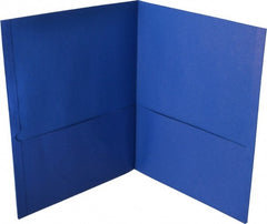 UNIVERSAL - 11" Long x 8-1/2" Wide Leatherette Two-Pocket Portfolios - Light Blue - Exact Tooling