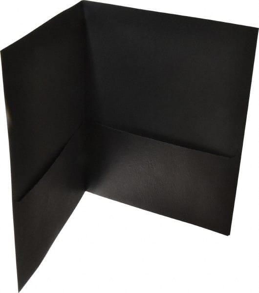 UNIVERSAL - 11" Long x 8-1/2" Wide Leatherette Two-Pocket Portfolios - Black - Exact Tooling