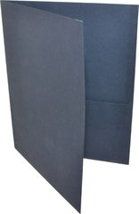 UNIVERSAL - 11" Long x 8-1/2" Wide Leatherette Two-Pocket Portfolios - Dark Blue - Exact Tooling