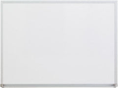 UNIVERSAL - 18" High x 24" Wide Melamine Dry Erase Board with 3/4" Rail - Aluminum, 5/8" Deep - Exact Tooling