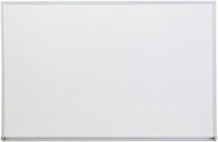 UNIVERSAL - 24" High x 36" Wide Melamine Dry Erase Board with 3/4" Rail - Aluminum, 5/8" Deep - Exact Tooling