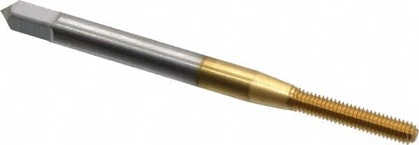 OSG - M2.5x0.45 Metric Coarse D3 Thread Limit Bottoming Thread Forming Tap - Cobalt, TiN Finish, 1-13/16" OAL, 1/2" Thread Length, Right Hand Thread, Series HY-PRO NRT - Exact Tooling