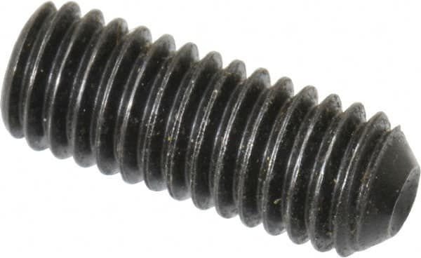 Holo-Krome - #10-32 UNF, 1/2" OAL, Cup Point Set Screw - Grade 8 Alloy Steel, 3/32" Key - Exact Tooling