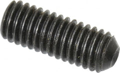 Holo-Krome - #10-32 UNF, 1/2" OAL, Cup Point Set Screw - Grade 8 Alloy Steel, 3/32" Key - Exact Tooling