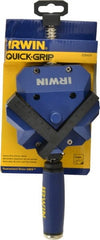 Irwin - Fixed Angle, 2 Axes, 2-3/8" Jaw Height, 3" Max Capacity, Angle & Corner Clamp - 90° Clamping Angle, 3" Throat Depth - Exact Tooling
