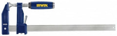 Irwin - 12" Capacity, 3-1/8" Throat Depth Bar Clamp - 1,000 Lb Clamping Pressure, 12" OAL - Exact Tooling
