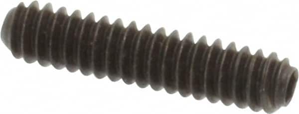 Holo-Krome - #4-40 UNC, 1/2" OAL, Cup Point Set Screw - Grade 8 Alloy Steel, 0.05" Key - Exact Tooling