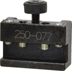 Phase II - #1 Turning & Facing Tool Post Holder - 5 to 8" Lathe Swing, 25.4mm OAH x 1-1/2" OAL, 3/8" Max Tool Cutting Size, 5/32" Centerline Height - Exact Tooling