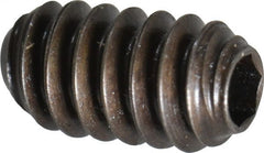 Holo-Krome - #6-32 UNC, 1/4" OAL, Cup Point Set Screw - Grade 8 Alloy Steel, 1/16" Key - Exact Tooling