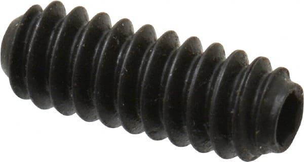 Holo-Krome - #6-32 UNC, 3/8" OAL, Cup Point Set Screw - Grade 8 Alloy Steel, 1/16" Key - Exact Tooling