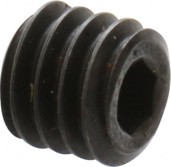 Holo-Krome - #6-40 UNF, 1/8" OAL, Cup Point Set Screw - Grade 8 Alloy Steel, 1/16" Key - Exact Tooling