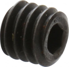 Holo-Krome - #6-40 UNF, 1/8" OAL, Cup Point Set Screw - Grade 8 Alloy Steel, 1/16" Key - Exact Tooling