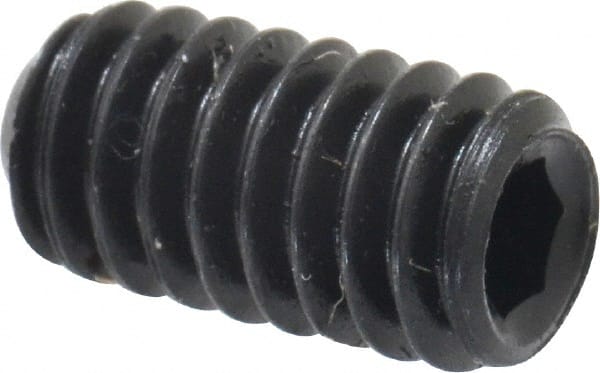 Holo-Krome - #8-32 UNC, 5/16" OAL, Cup Point Set Screw - Grade 8 Alloy Steel, 5/64" Key - Exact Tooling