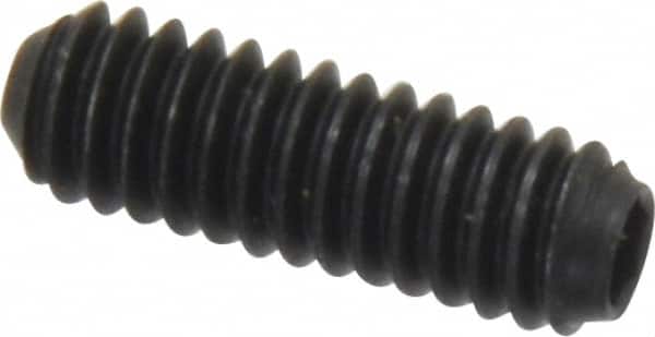 Holo-Krome - #8-32 UNC, 1/2" OAL, Cup Point Set Screw - Grade 8 Alloy Steel, 5/64" Key - Exact Tooling