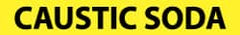 NMC - Pipe Marker with Caustic Soda Legend and No Graphic - 2-1/2 to 6" Pipe Outside Diam, Black on Yellow - Exact Tooling