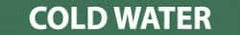 NMC - Pipe Marker with Cold Water Legend and No Graphic - 3/4 to 1-1/4" Pipe Outside Diam, White on Green - Exact Tooling