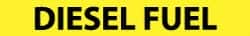 NMC - Pipe Marker with Diesel Fuel Legend and No Graphic - 2-1/2 to 6" Pipe Outside Diam, Black on Yellow - Exact Tooling