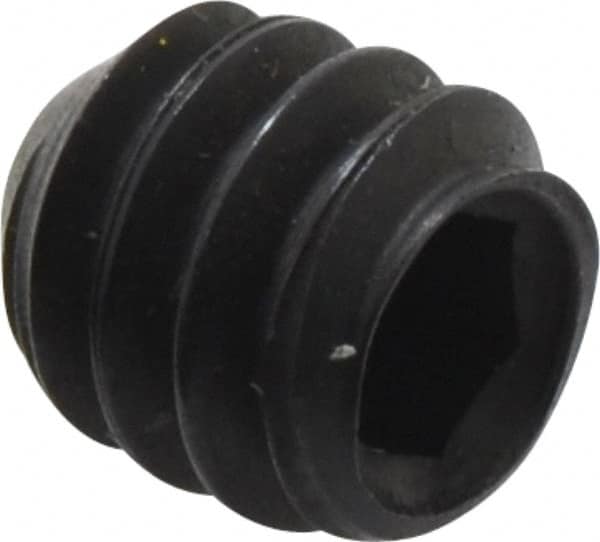 Holo-Krome - #10-24 UNC, 3/16" OAL, Cup Point Set Screw - Grade 8 Alloy Steel, 3/32" Key - Exact Tooling