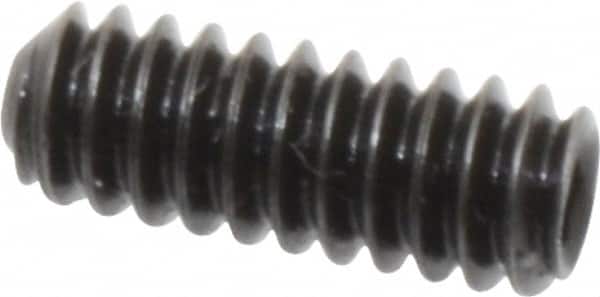 Holo-Krome - #10-24 UNC, 1/2" OAL, Cup Point Set Screw - Grade 8 Alloy Steel, 3/32" Key - Exact Tooling