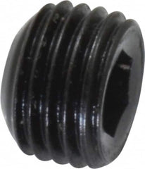 Holo-Krome - 3/8-24 UNF, 1/4" OAL, Cup Point Set Screw - Grade 8 Alloy Steel, 3/16" Key - Exact Tooling