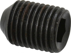 Holo-Krome - 3/8-24 UNF, 1/2" OAL, Cup Point Set Screw - Grade 8 Alloy Steel, 3/16" Key - Exact Tooling