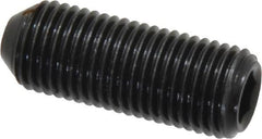 Holo-Krome - 3/8-24 UNF, 1" OAL, Cup Point Set Screw - Grade 8 Alloy Steel, 3/16" Key - Exact Tooling