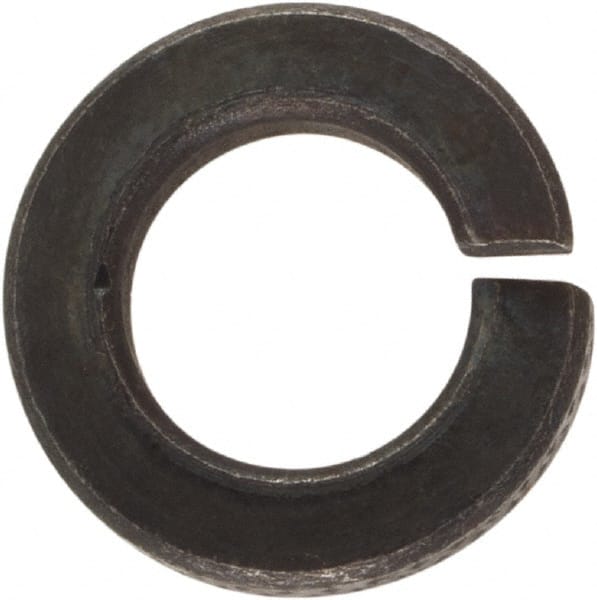 Value Collection - #8, 0.167" ID, 0.047" Thick Split Lock Washer - Grade 2 Spring Steel, Uncoated, 0.167" Min ID, 0.174" Max ID, 0.307" Max OD - Exact Tooling