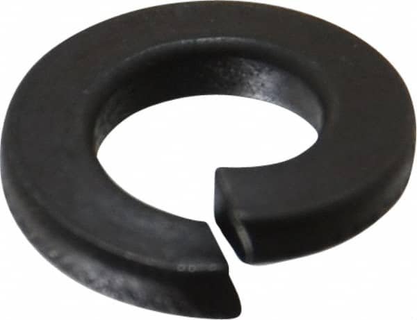 Value Collection - 1/4", 0.252" ID, 0.077" Thick Split Lock Washer - Grade 2 Spring Steel, Uncoated, 0.252" Min ID, 0.26" Max ID, 0.489" Max OD - Exact Tooling