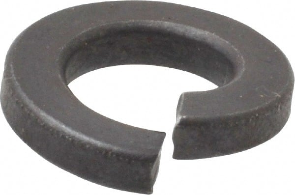 Value Collection - 3/8", 0.377" ID, 0.115" Thick Split Lock Washer - Grade 2 Spring Steel, Uncoated, 0.377" Min ID, 0.385" Max ID, 0.688" Max OD - Exact Tooling