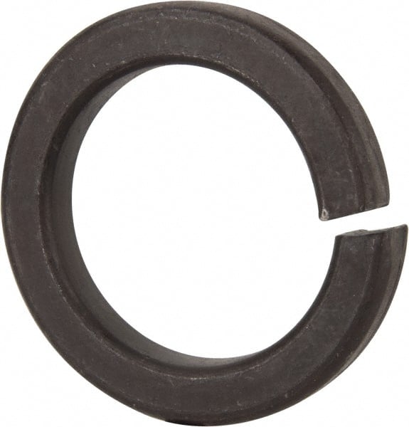 Value Collection - 2-1/2", 0.496" Thick Split Lock Washer - Grade 8 Spring Steel, Uncoated, 2.512" Min ID, 2.543" Max ID, 3.648" Max OD - Exact Tooling