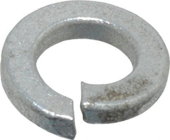 Value Collection - #10, 0.193" ID, 0.056" Thick Split Lock Washer - Grade 2 Spring Steel, Zinc-Plated Finish, 0.193" Min ID, 0.2" Max ID, 0.35" Max OD - Exact Tooling