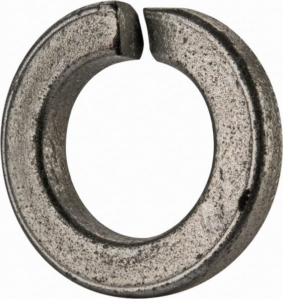 Value Collection - 9/16", 0.564" ID, 0.17" Thick Split Lock Washer - Grade 2 Spring Steel, Zinc-Plated Finish, 0.564" Min ID, 0.574" Max ID, 0.975" Max OD - Exact Tooling