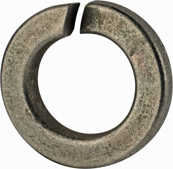 Value Collection - 7/8", 0.878" ID, 0.266" Thick Split Lock Washer - Grade 2 Spring Steel, Zinc-Plated Finish, 0.878" Min ID, 0.894" Max ID, 1.489" Max OD - Exact Tooling