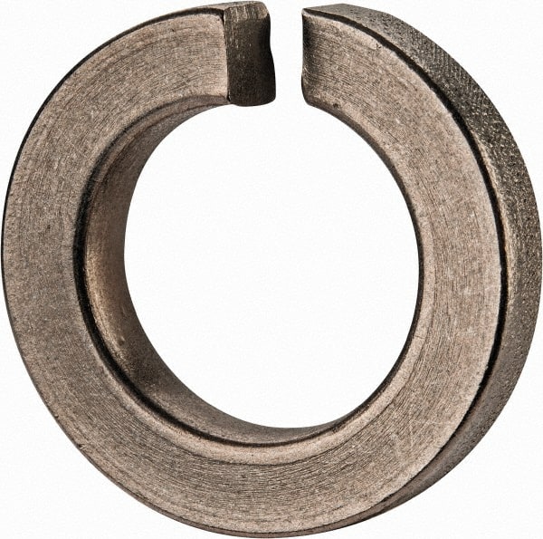 Value Collection - 1", 1.003" ID, 0.306" Thick Split Lock Washer - Grade 2 Spring Steel, Zinc-Plated Finish, 1.003" Min ID, 1.024" Max ID, 1.705" Max OD - Exact Tooling