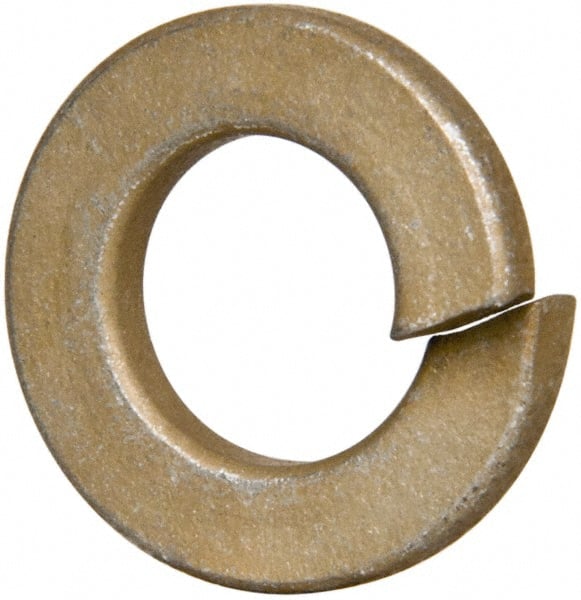 Value Collection - 5/16", 0.314" ID, 0.078" Thick Split Lock Washer - Grade 2 Spring Steel, Zinc Yellow Dichromate Finish, 0.314" Min ID, 0.322" Max ID, 0.583" Max OD - Exact Tooling