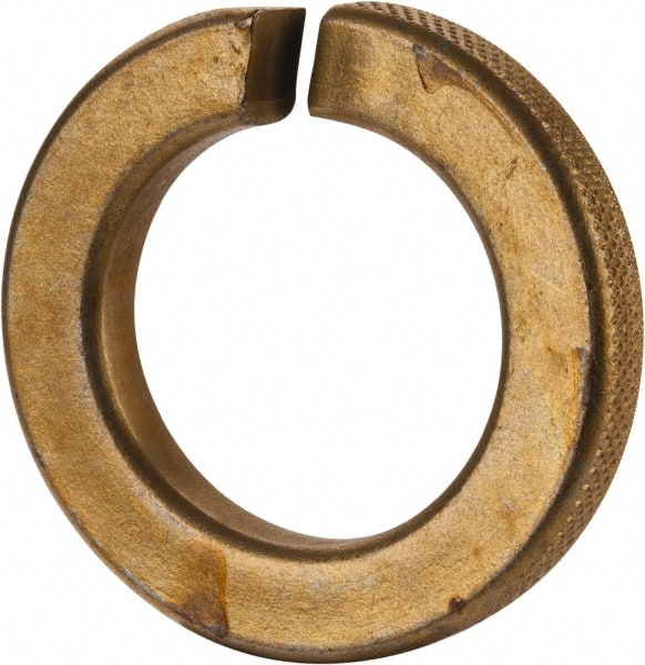 Value Collection - 1-1/4", 1.254" ID, 0.312" Thick Split Lock Washer - Grade 8 Spring Steel, Zinc Yellow Dichromate Finish, 1.254" Min ID, 1.28" Max ID, 2.036" Max OD - Exact Tooling