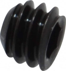 Holo-Krome - 1/4-20 UNC, 3/16" OAL, Cup Point Set Screw - Grade 8 Alloy Steel, 1/8" Key - Exact Tooling