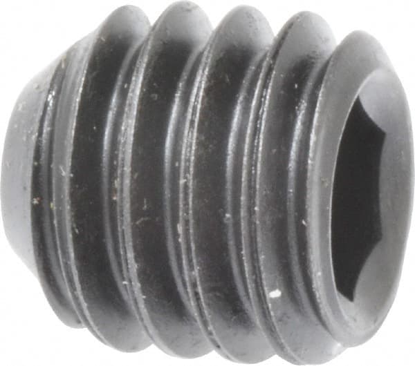 Holo-Krome - 5/16-18 UNC, 5/16" OAL, Cup Point Set Screw - Grade 8 Alloy Steel, 5/32" Key - Exact Tooling