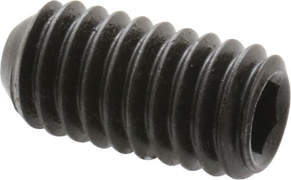 Holo-Krome - 5/16-18 UNC, 5/8" OAL, Cup Point Set Screw - Grade 8 Alloy Steel, 5/32" Key - Exact Tooling