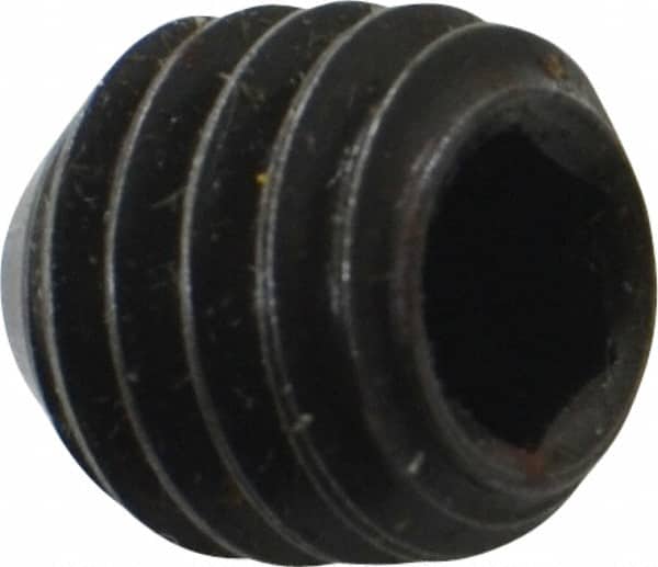 Holo-Krome - 3/8-16 UNC, 3/8" OAL, Cup Point Set Screw - Grade 8 Alloy Steel, 3/16" Key - Exact Tooling