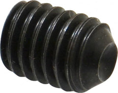 Holo-Krome - 3/8-16 UNC, 1/2" OAL, Cup Point Set Screw - Grade 8 Alloy Steel, 3/16" Key - Exact Tooling