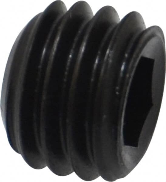 Holo-Krome - 1/2-13 UNC, 3/8" OAL, Cup Point Set Screw - Grade 8 Alloy Steel, 1/4" Key - Exact Tooling