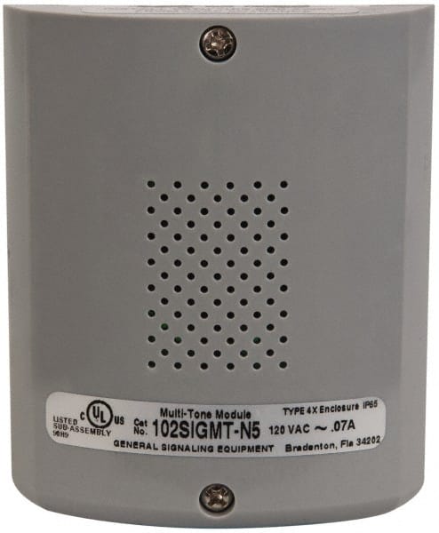 Edwards Signaling - 120 VAC, Base Mount Signal Combination Tone Card - 3R, 4X NEMA Rated, IP54 Ingress Rating, 0.05 Amp, 79 dB at 10 Ft. to 89 dB at 1m Adjustable Output, For Use with 102 Series Stacklights - Exact Tooling
