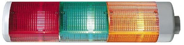 Edwards Signaling - Incandescent Lamp, Amber, Blue, Red, Steady, Preassembled Stackable Tower Light Module Unit - 120 VAC, 0.30 Amp, IP54, IP65 Ingress Rating, 3R, 4X NEMA Rated, Pipe Mount - Exact Tooling