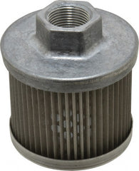 Flow Ezy Filters - 100 Mesh, 189 LPM, 5 GPM, 3.3" Diam, Female Suction Strainer without Bypass - 3/4 Port NPT, 3-1/2" Long - Exact Tooling
