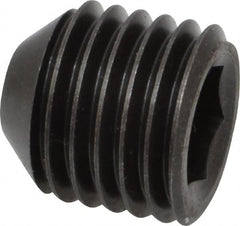 Holo-Krome - 1-8 UNC, 1" OAL, Cup Point Set Screw - Grade 8 Alloy Steel, 9/16" Key - Exact Tooling