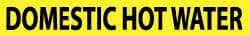 NMC - Pipe Marker with Domestic Hot Water Legend and No Graphic - 1-1/2 to 2" Pipe Outside Diam, Black on Yellow - Exact Tooling