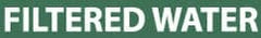 NMC - Pipe Marker with Filtered Water Legend and No Graphic - 3/4 to 1-1/4" Pipe Outside Diam, White on Green - Exact Tooling