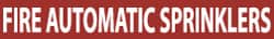 NMC - Pipe Marker with Fire Automatic Sprinklers Legend and No Graphic - 3/4 to 1-1/4" Pipe Outside Diam, White on Red - Exact Tooling