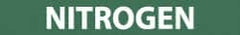 NMC - Pipe Marker with Nitrogen Legend and No Graphic - 1-1/2 to 2" Pipe Outside Diam, White on Green - Exact Tooling